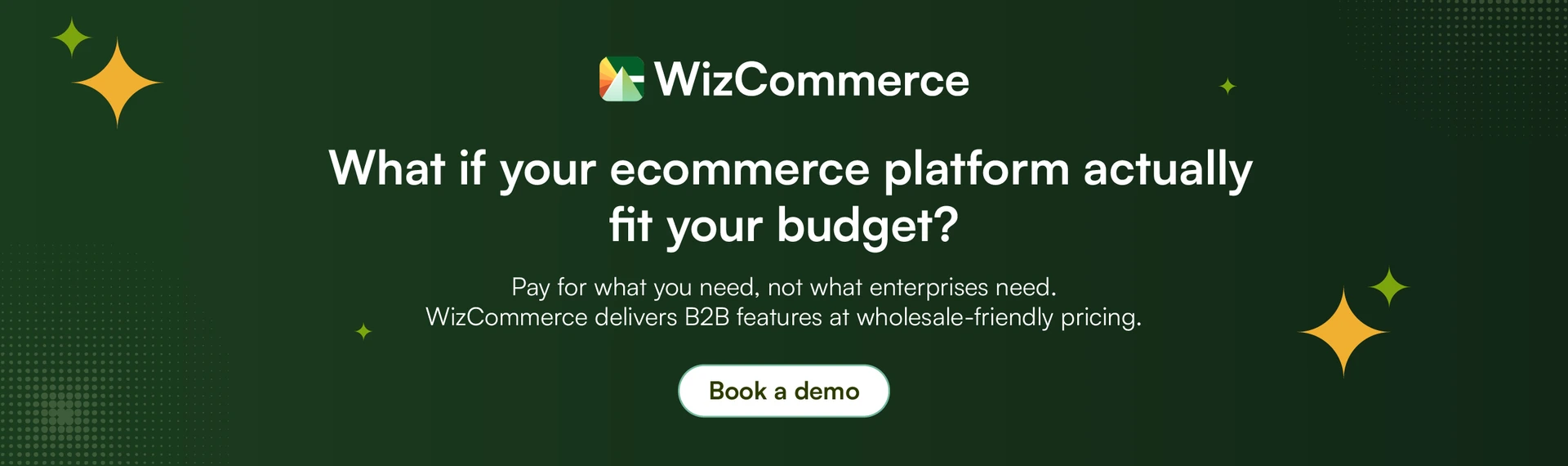 WizCommerce B2B ecommerce platform for wholesalers