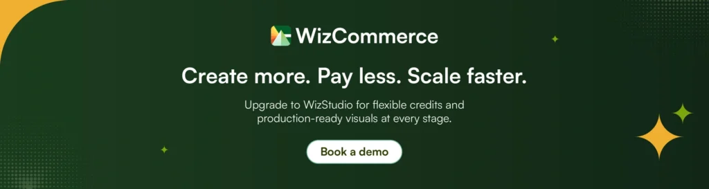 WizCommerce WizStudio scalable ecommerce visuals banner.