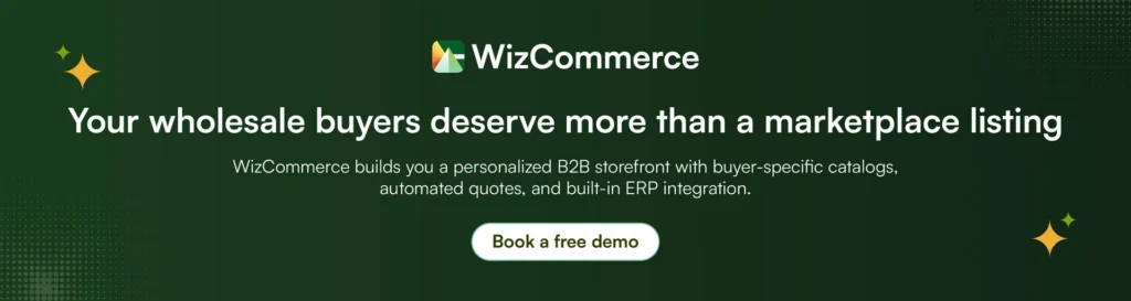 WizCommerce personalized wholesale storefront for home goods brands