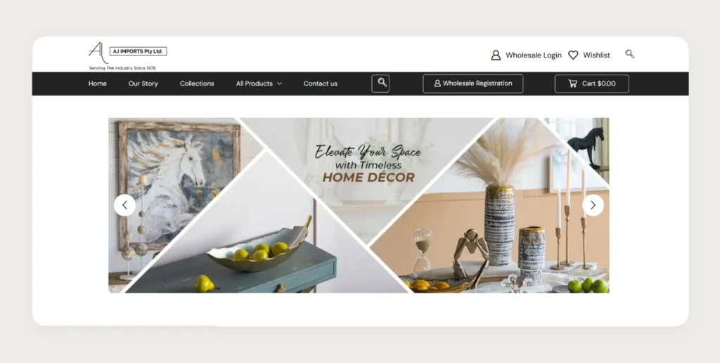 Home page of AJ Imports Home page of AJ Imports