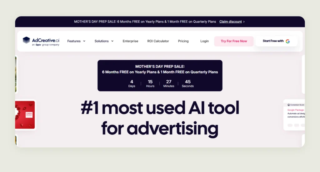 Home page of AdCreative AI Home page of AdCreative AI