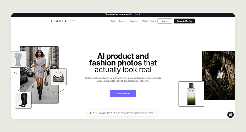 Home page of Claid AI Home page of Claid AI