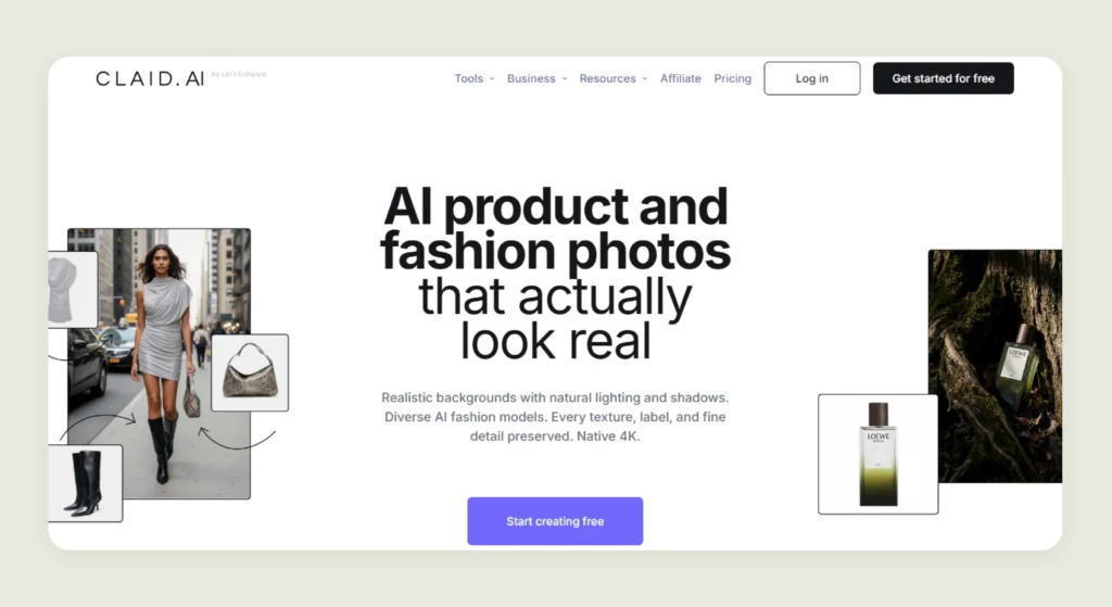 Home page of Claid AI Home page of Claid AI