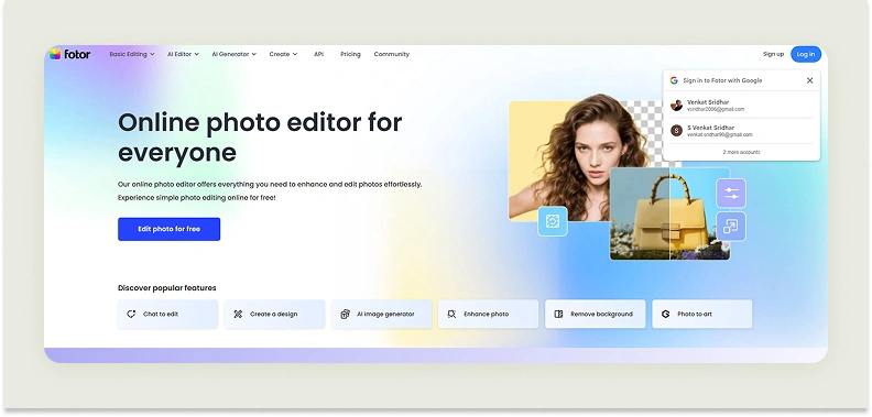 Home page of Fotor Home page of Fotor