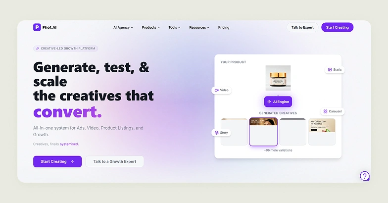 Home page of Phot.AI Home page of Phot.AI