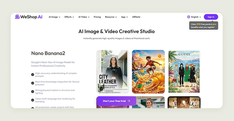 Home page of WeShop AI Home page of WeShop AI