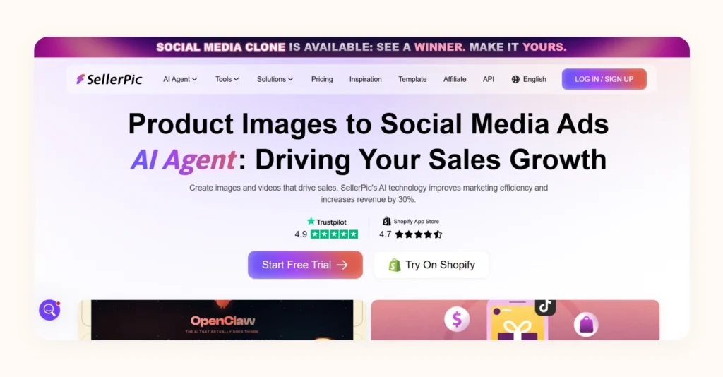 Home page of SellerPic Home page of SellerPic