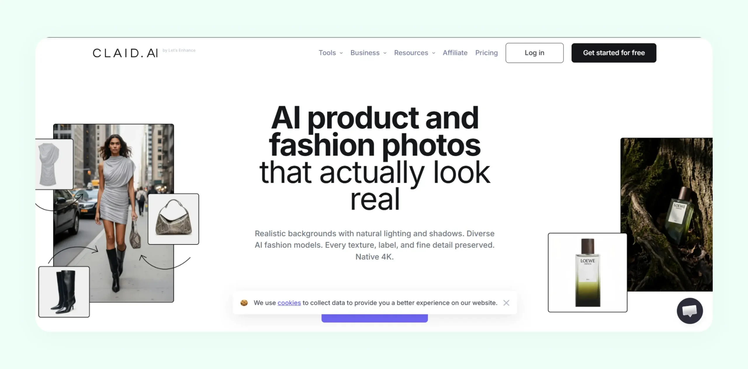Claid AI homepage