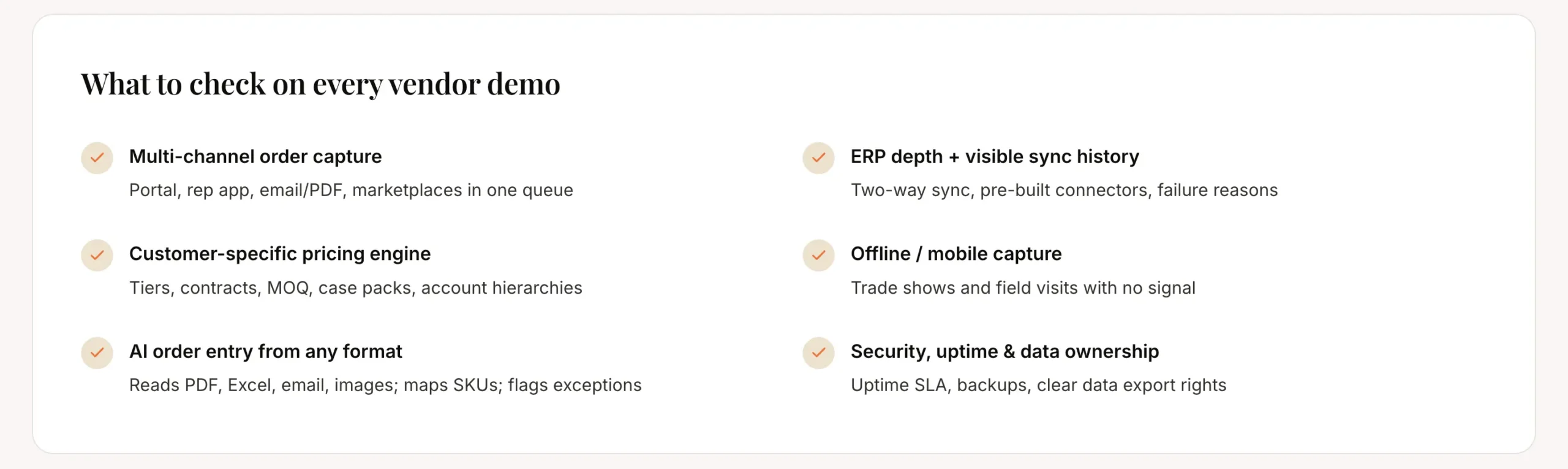 cloud b2b OMS features