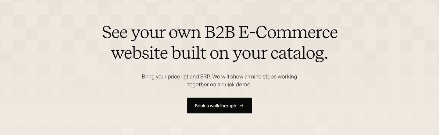 b2b ecommerce website built on your catalog