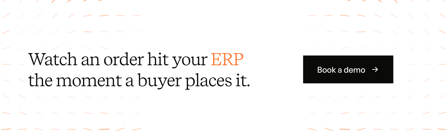 b2b ecommerce website erp
