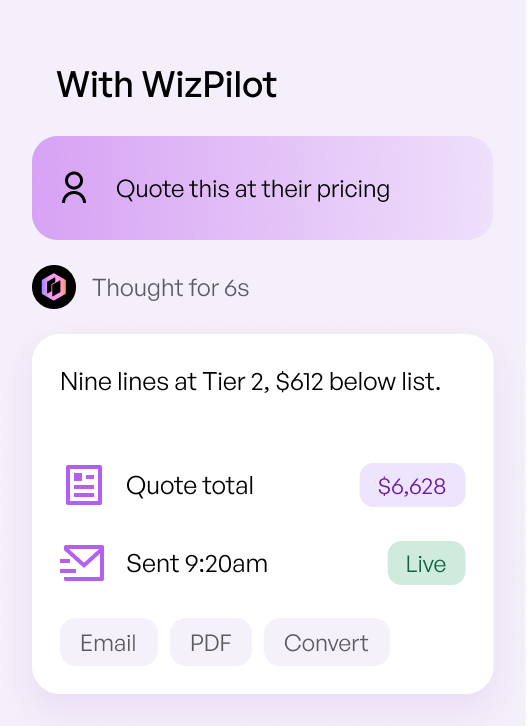 Quote on the spot