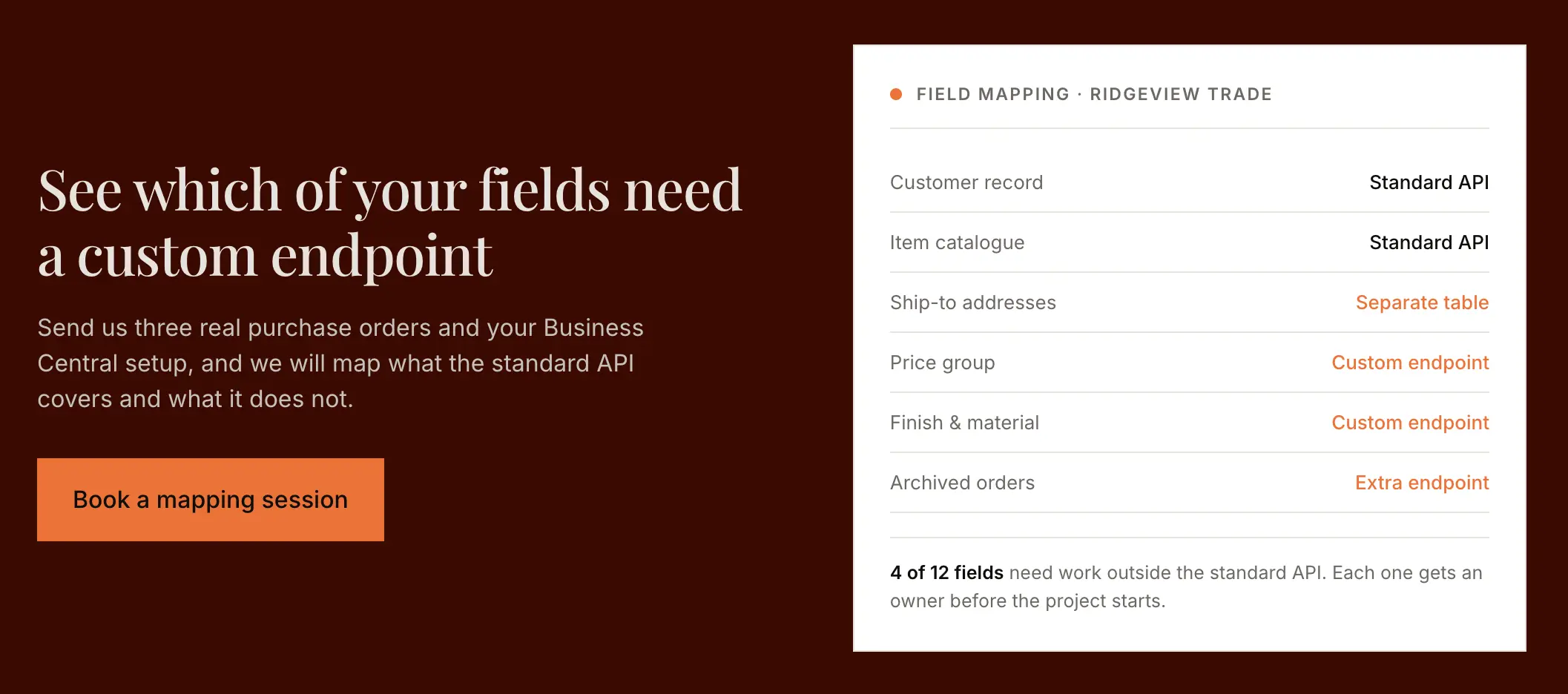 Ai order entry software integration with business central